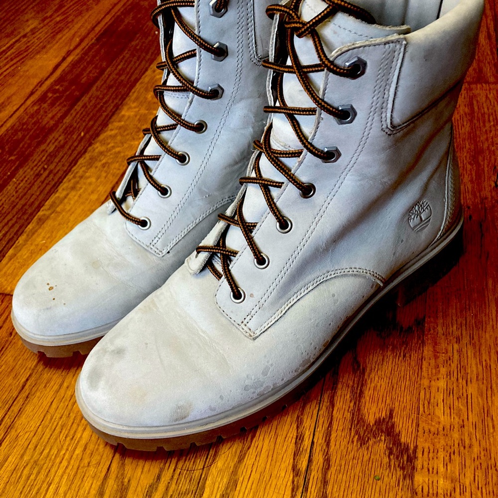 Beige Timberland boots Women size 11